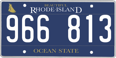 RI license plate 966813