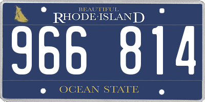 RI license plate 966814