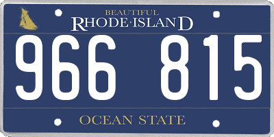 RI license plate 966815