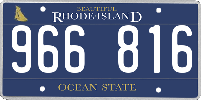 RI license plate 966816