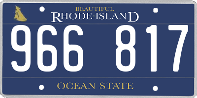 RI license plate 966817