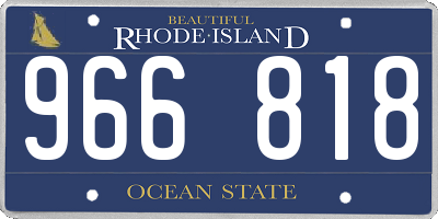 RI license plate 966818