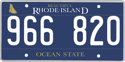 RI license plate 966820