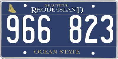 RI license plate 966823