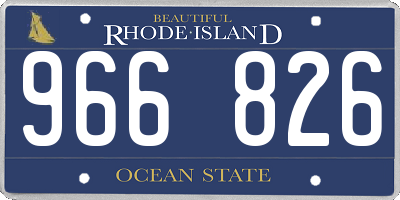 RI license plate 966826