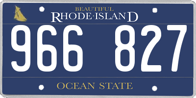 RI license plate 966827