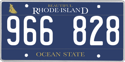 RI license plate 966828