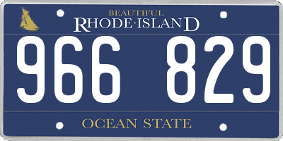RI license plate 966829