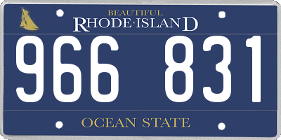 RI license plate 966831
