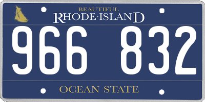 RI license plate 966832