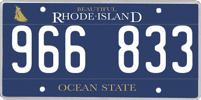 RI license plate 966833