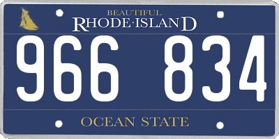 RI license plate 966834