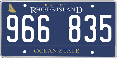 RI license plate 966835
