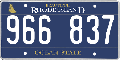 RI license plate 966837