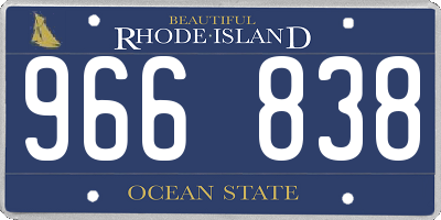 RI license plate 966838