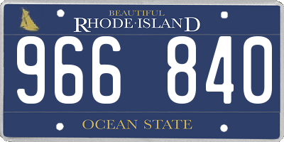 RI license plate 966840