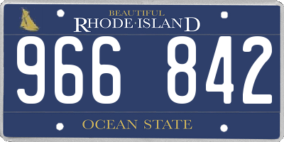 RI license plate 966842
