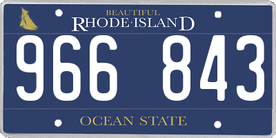 RI license plate 966843