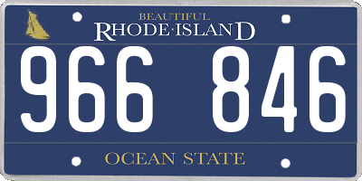 RI license plate 966846