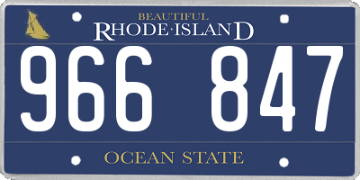 RI license plate 966847