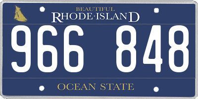 RI license plate 966848