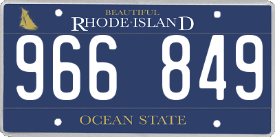 RI license plate 966849