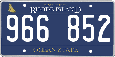 RI license plate 966852