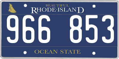 RI license plate 966853