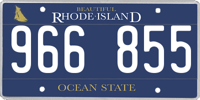 RI license plate 966855
