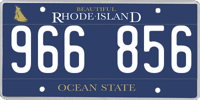 RI license plate 966856