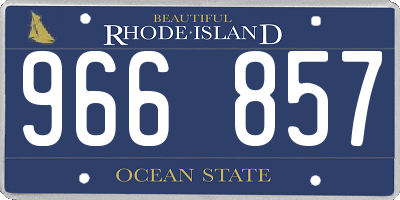 RI license plate 966857
