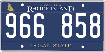 RI license plate 966858