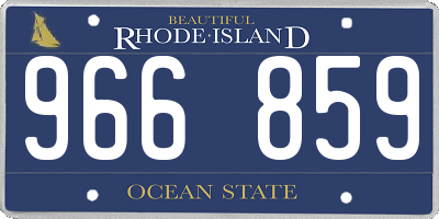 RI license plate 966859