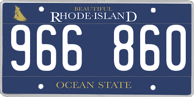 RI license plate 966860