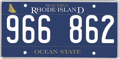 RI license plate 966862