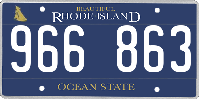 RI license plate 966863