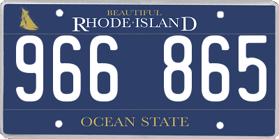 RI license plate 966865