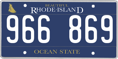 RI license plate 966869