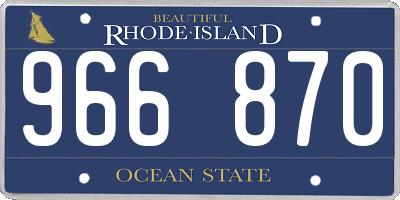 RI license plate 966870