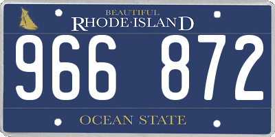 RI license plate 966872