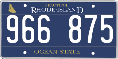 RI license plate 966875