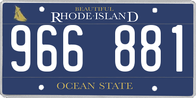 RI license plate 966881