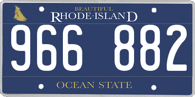 RI license plate 966882