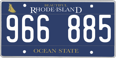 RI license plate 966885