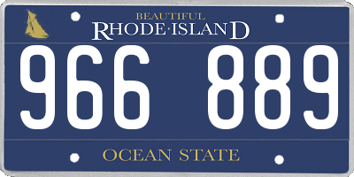 RI license plate 966889