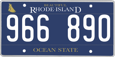 RI license plate 966890
