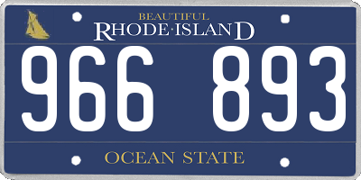 RI license plate 966893