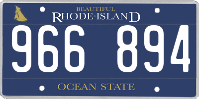 RI license plate 966894