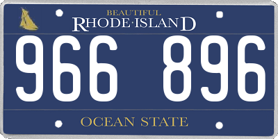 RI license plate 966896