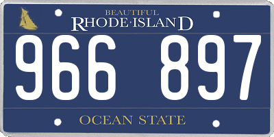 RI license plate 966897